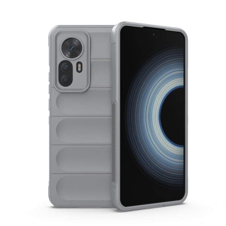 TPU + flannel phone case for Xiaomi Redmi K50 Ultra, grey