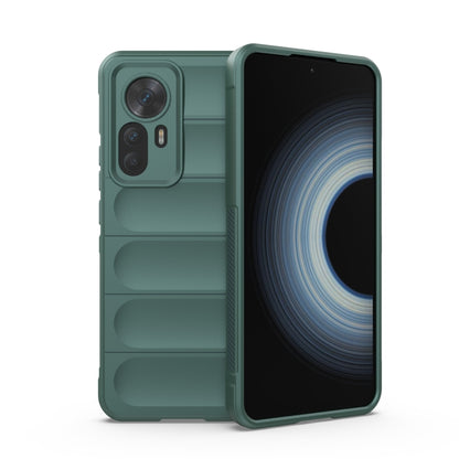 TPU + flannel phone case for Xiaomi Redmi K50 Ultra, dark green