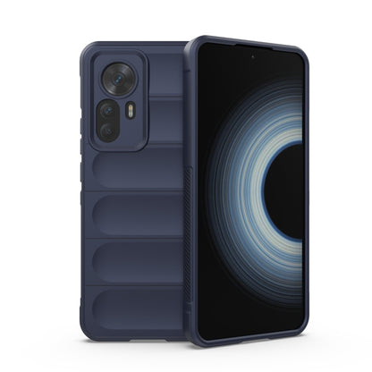 TPU + flannel phone case for Xiaomi Redmi K50 Ultra, dark blue