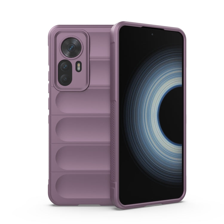 TPU + flannel phone case for Xiaomi Redmi K50 Ultra, purple