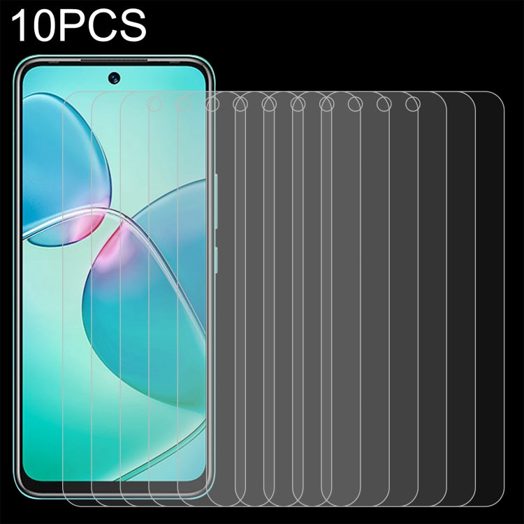 Set of 10 2.5D tempered glass screen protectors for a smartphone screen