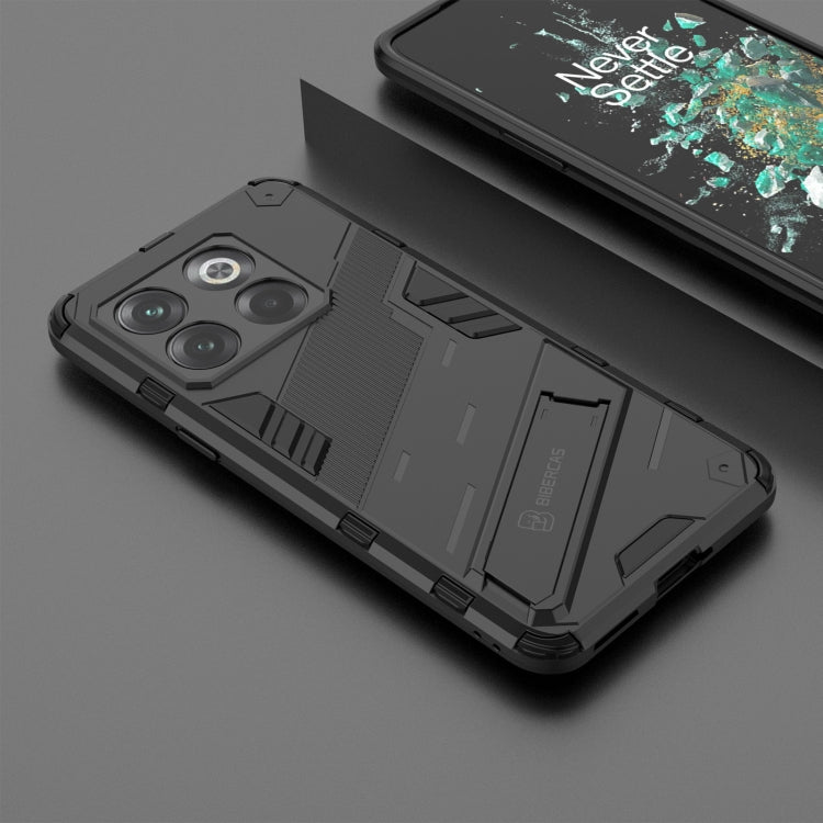Punk armor phone case for OnePlus 10T 5G, dark grey textured back cover
