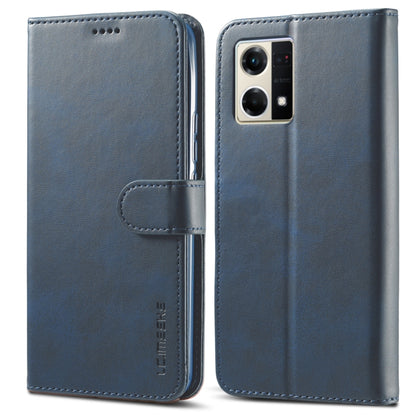 Blue horizontal flip leather phone case with side slots and cover for camera
