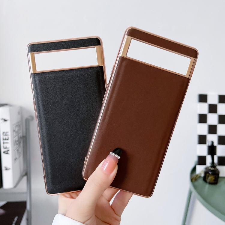 Genuine leather phone case, black and brown flip-style with card window
