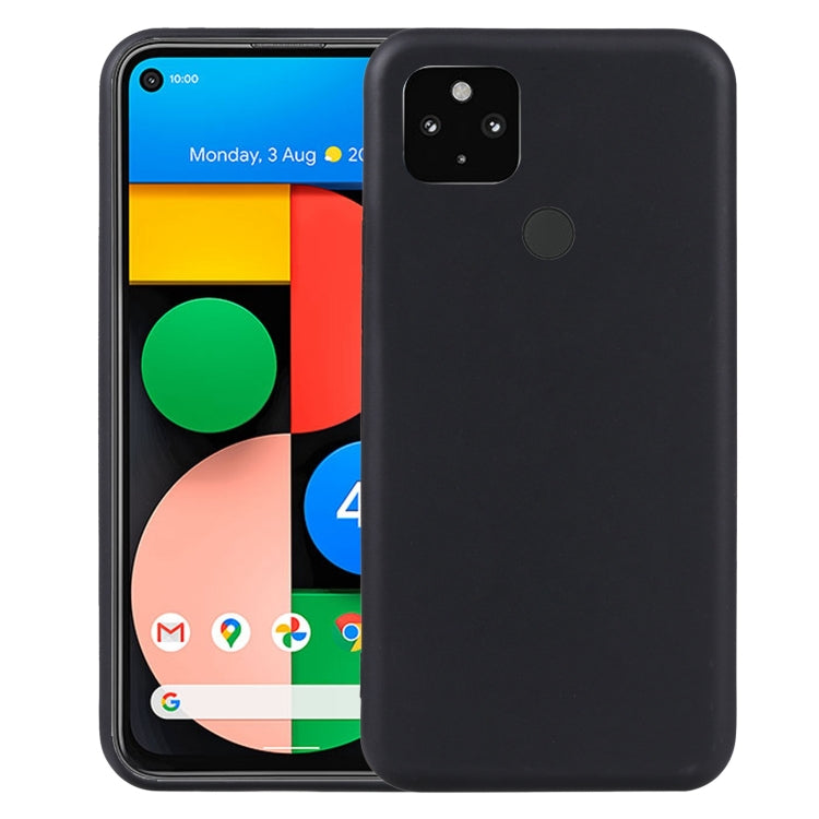 TPU phone case for Google Pixel 4a 5G, black back with camera cutout
