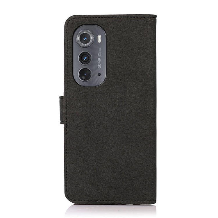 Black matte leather phone case with camera cutout and smooth back