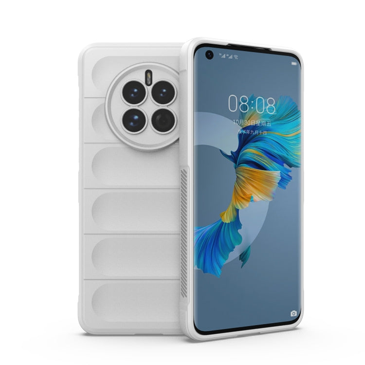 White TPU flannel phone case with camera ring cutout and screen front cover