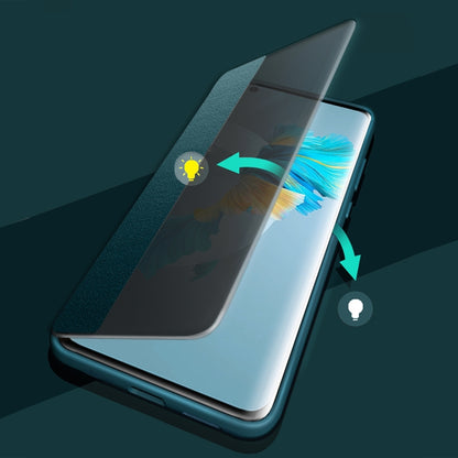 Teal leather-look shockproof phone case showing protected phone edges.