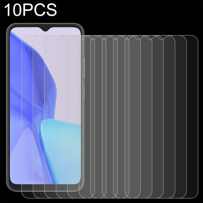 Tempered glass screen protector set, 10-pack, clear curved glass sheets