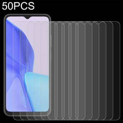 Tempered glass screen protector set, 50-pack, clear curved glass sheets