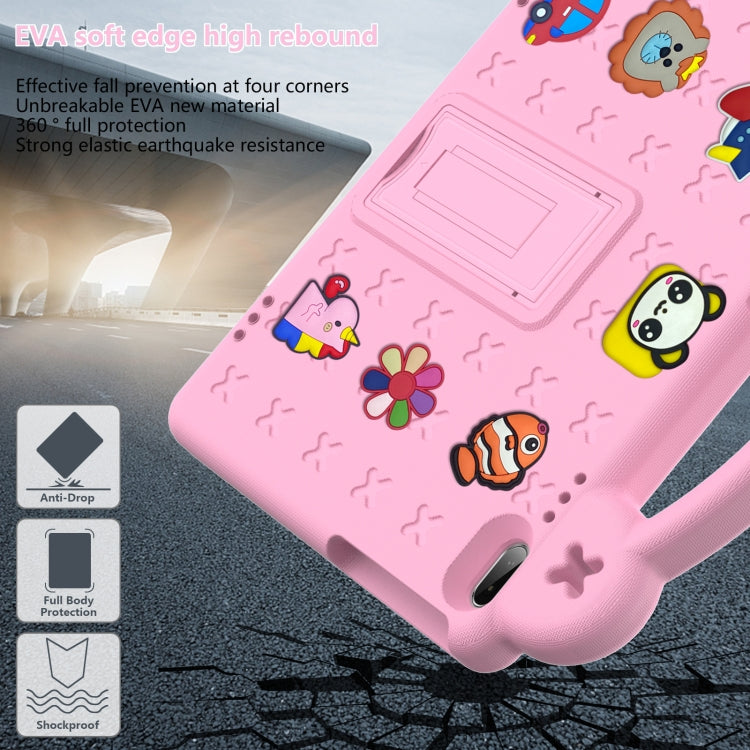 Pink EVA tablet case with textured shockproof corners and soft protective edges