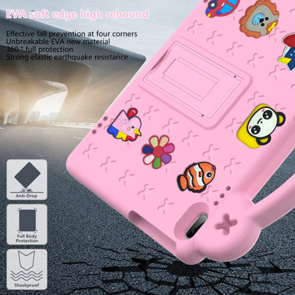 Pink EVA tablet case with textured shockproof corners and soft protective edges