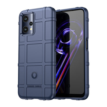 Rugged TPU phone case in blue with full coverage back and raised camera guard