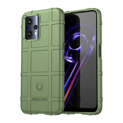 Rugged TPU phone case in green with full coverage back and raised camera guard