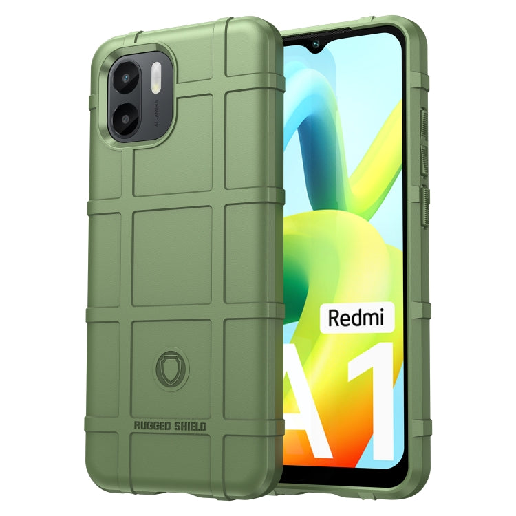 Rugged TPU phone case in green with full coverage back and front screen cutout
