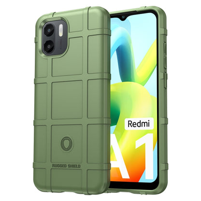 Rugged TPU phone case in green with full coverage back and front screen cutout