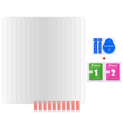 10-pack tempered glass screen protectors with cleaning wipes and accessories