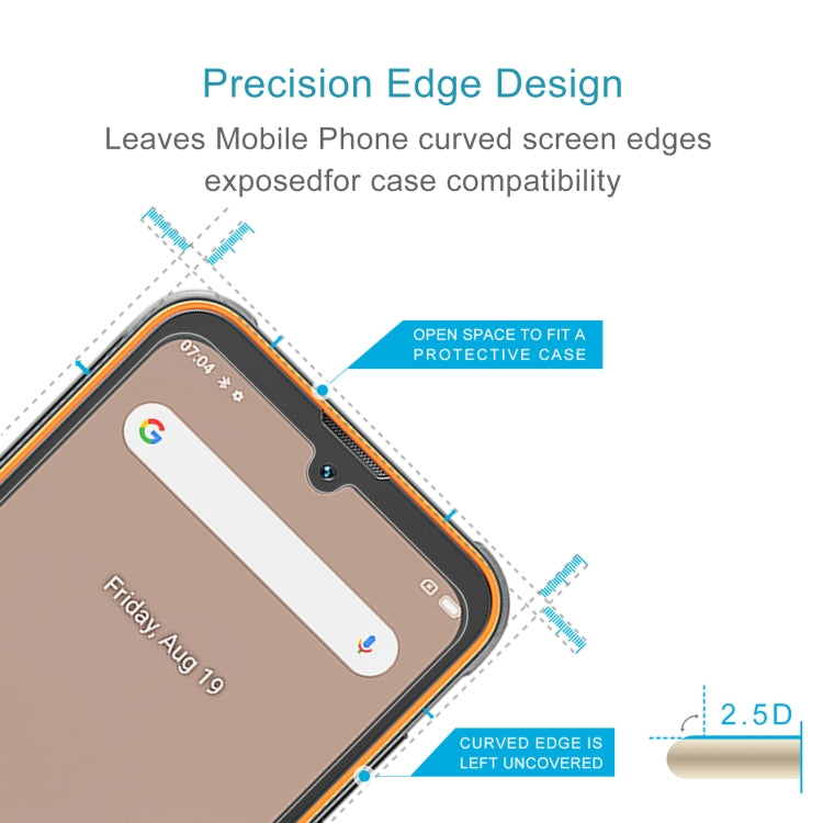 2.5D edge tempered glass screen protector with open space for phone case