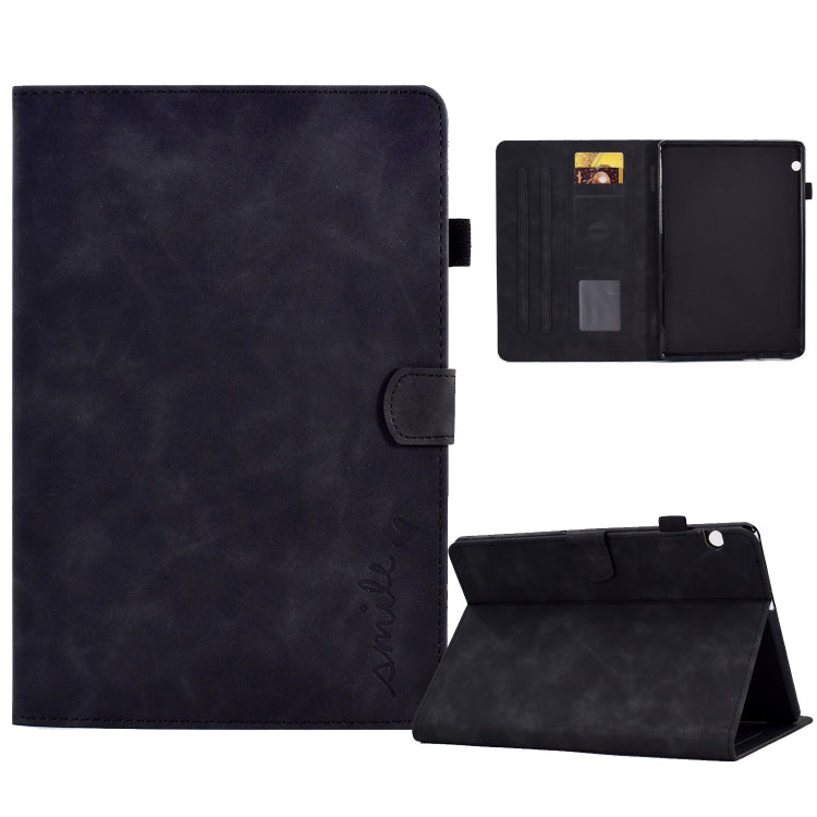 Dark folio tablet case with flip stand and front cover with camera cutout