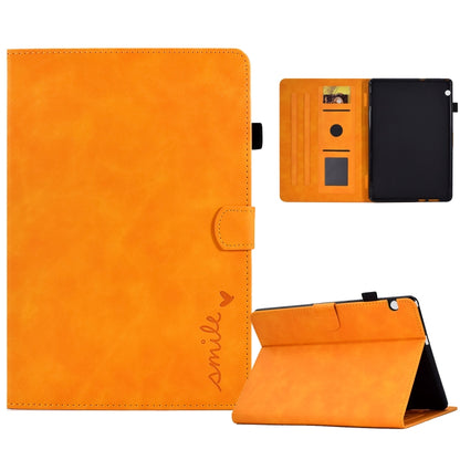 Orange folio tablet case with flip stand and front cover with camera cutout