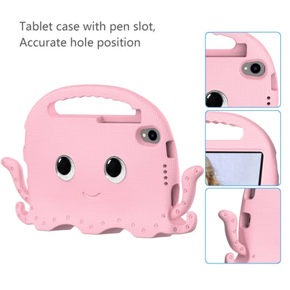 Pink octopus tablet case with hand strap and pen-slot cutout
