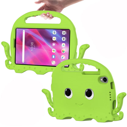 Grass green octopus tablet case with handle and front viewing window