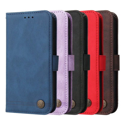 Skin Feel Life Tree Metal Button Leather Phone Case, For vivo Y02s, For vivo Y75 4G / S10e, For vivo Y77 5G, For Xiaomi Poco C40, For Xiaomi Poco M4 5G