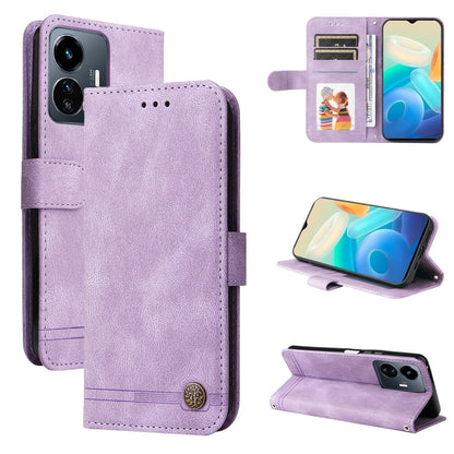 Skin Feel Life Tree Metal Button Leather Phone Case, For vivo Y02s, For vivo Y75 4G / S10e, For vivo Y77 5G, For Xiaomi Poco C40, For Xiaomi Poco M4 5G