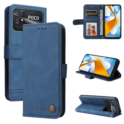 Skin Feel Life Tree Metal Button Leather Phone Case, For vivo Y02s, For vivo Y75 4G / S10e, For vivo Y77 5G, For Xiaomi Poco C40, For Xiaomi Poco M4 5G