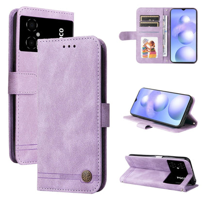 Skin Feel Life Tree Metal Button Leather Phone Case, For vivo Y02s, For vivo Y75 4G / S10e, For vivo Y77 5G, For Xiaomi Poco C40, For Xiaomi Poco M4 5G