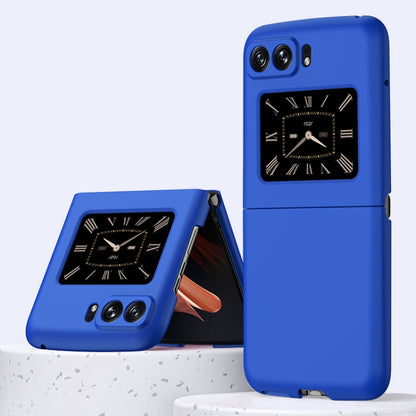 Klein Blue PC phone case with clock dial design for Motorola Moto Razr 2022