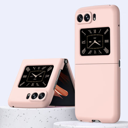 Pink PC phone case with clock dial design for Motorola Moto Razr 2022