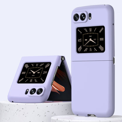 Sakura Purple PC phone case with clock dial design for Motorola Moto Razr 2022