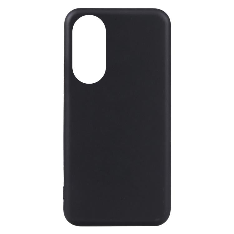 Black TPU phone case back view with port and button cutouts