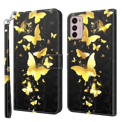 Flip phone case with yellow butterflies on dark background, black case with wrist strap