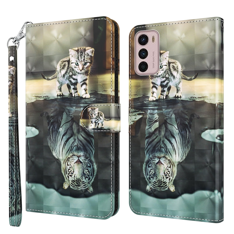 Flip phone case with cat and zebra reflections, light background with wrist strap