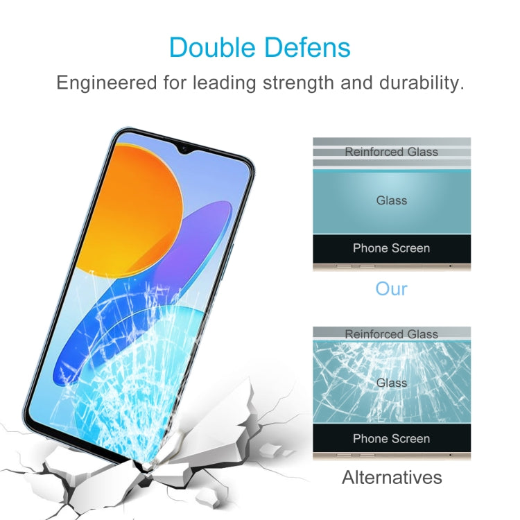 Tempered glass screen protector showing reinforced glass layer for improved durability