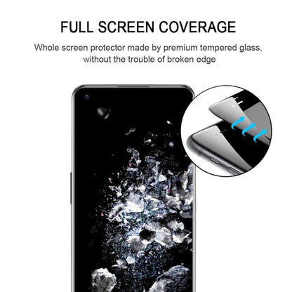 Full-screen tempered glass protector with curved edge; corner close-up detail
