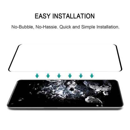 Tempered glass screen protector film with easy install guide for smartphone display