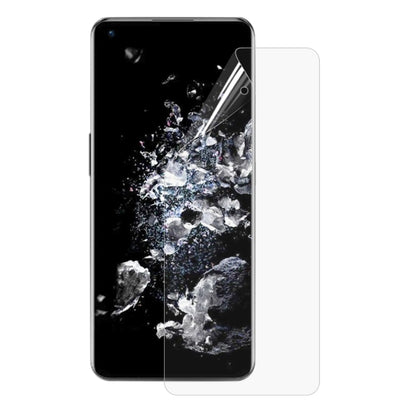 Transparent screen protector film with cutout on smartphone display, full coverage
