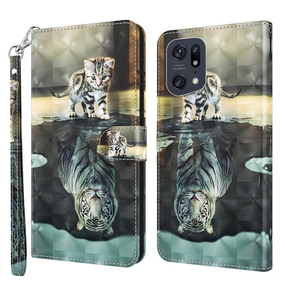 Silver-gray phone case with cat and reflection graphic, wrist strap, dual camera cutouts.