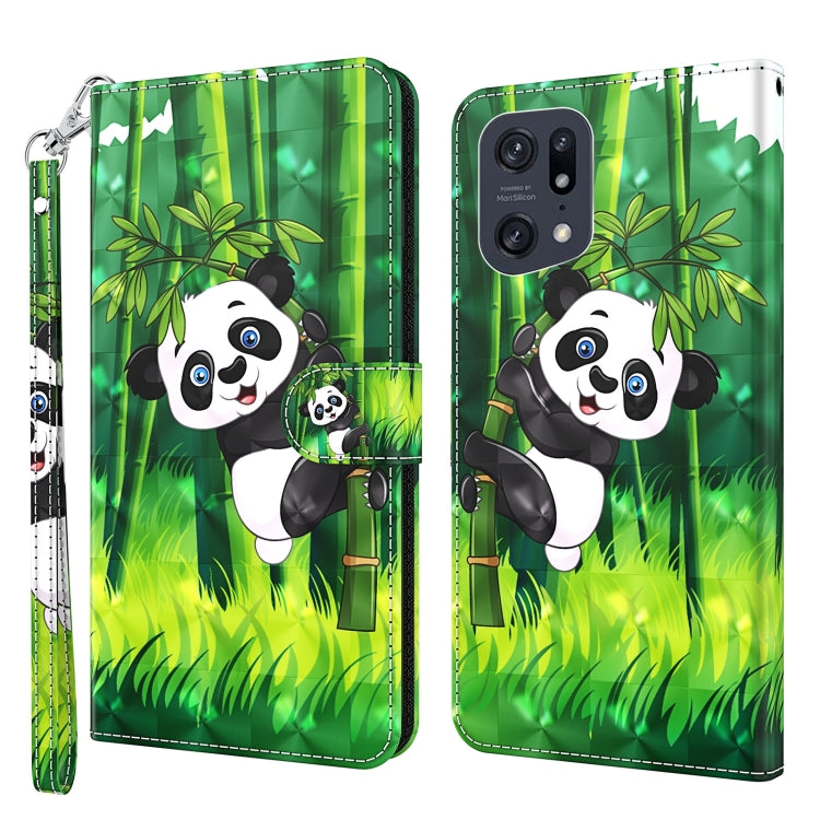 Phone case with panda and bamboo grove print, zipper wrist strap