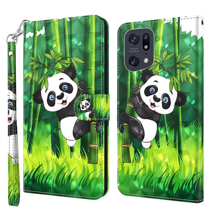 Phone case with panda and bamboo grove print, zipper wrist strap