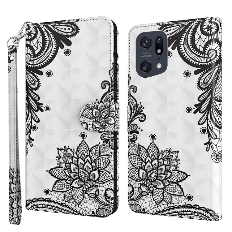 Phone case with black mandala floral print and zipper wrist strap