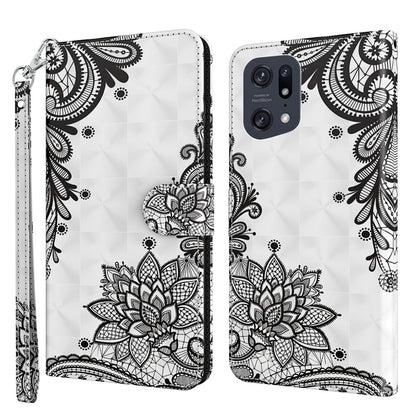 Phone case with black mandala floral print and zipper wrist strap