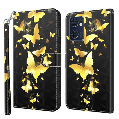 Phone case with yellow butterfly scatter on black and zipper wrist strap