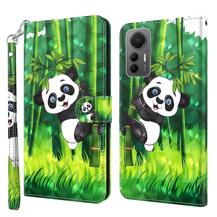 Green TPU phone case with panda illustration and bamboo leaves, wrist strap.