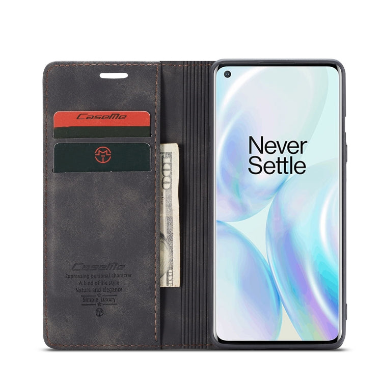 Leather wallet flip phone case with card slots, dark gray, phone secured