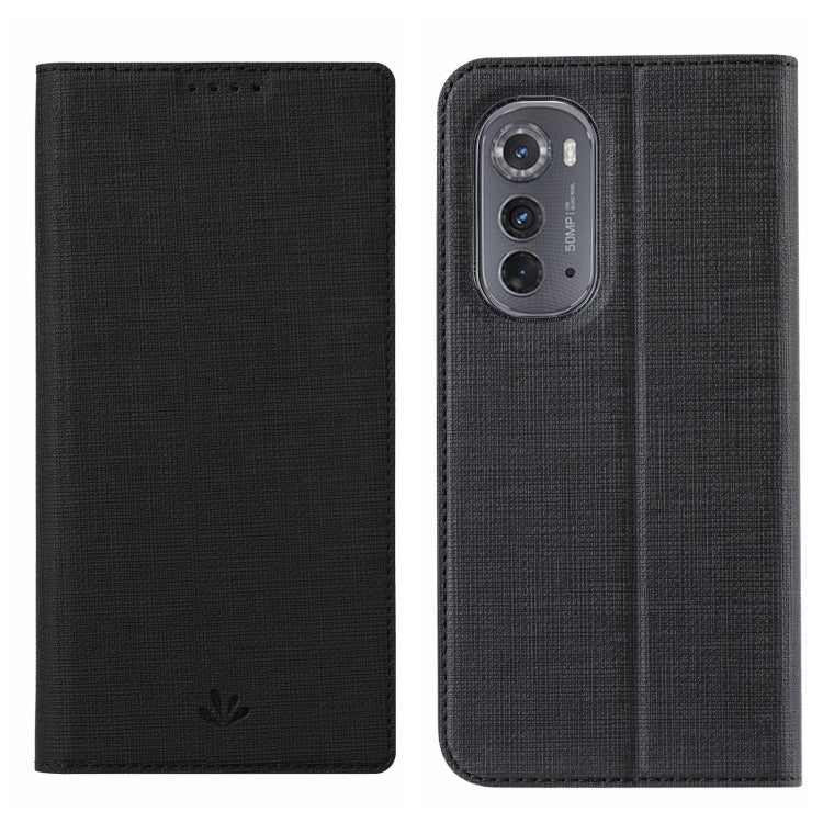 Black fabric folio phone case with rear camera cover and front flap