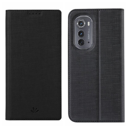 Black fabric folio phone case with rear camera cover and front flap